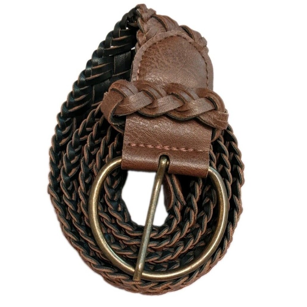 Brown Braided Belt Unisex 46" Western Boho